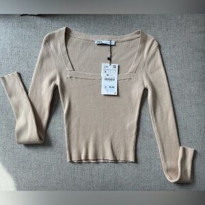 Zara Square Cut Knit Sweater